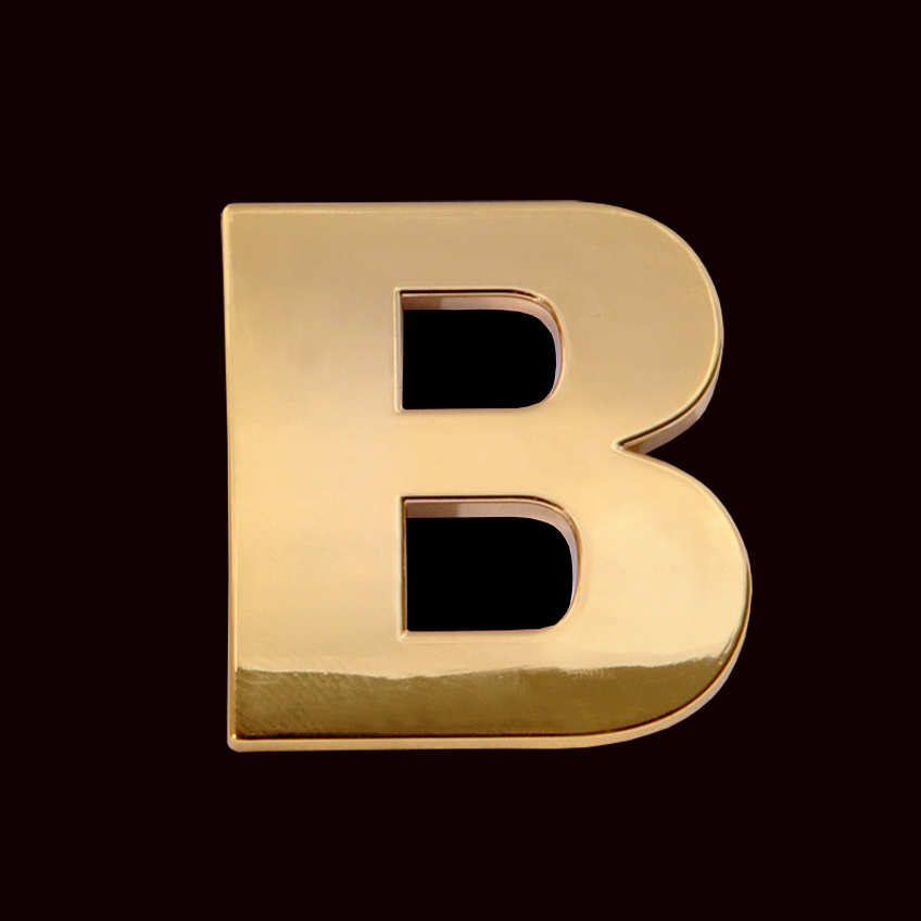 Goldene Buchstaben B 30mm Goldbuchstaben vergoldete Schrift