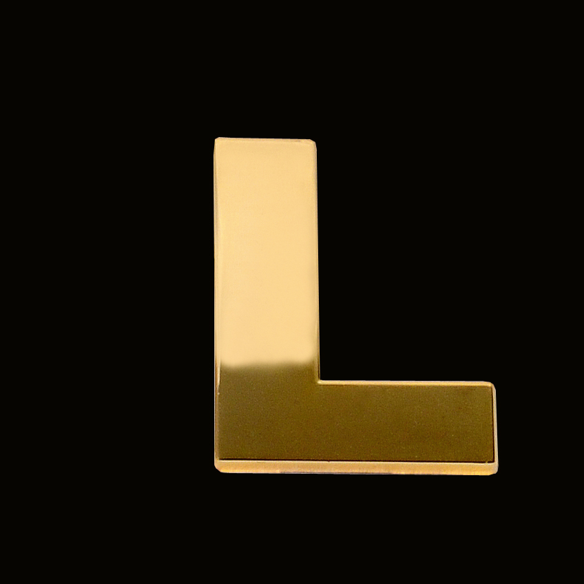 Gold Buchstabe L 30mm - Chrombuchstaben-Firmenlogo-Herstellung