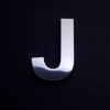 3D Chrom Buchstaben J 68mm