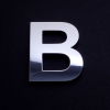 3D Chrom Buchstaben B 68mm