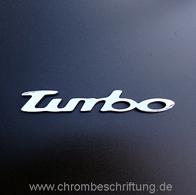 Turbo Schriftzug Chromtuning Turboschriftzug