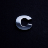 chrome letter C (3cm)