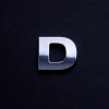 chrome letter D (3cm)