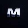chrome letter M (3cm)