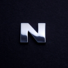 chrome letter N (3cm)