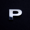 chrome letter P (3cm)