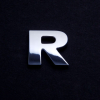 chrome letter R (3cm)