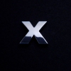 chrome letter X (3cm)