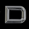 chrome letter D 26mm (angular)