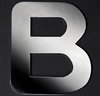stainless steel letter "B"