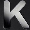 stainless steel letter "K"