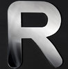 stainless steel letter "R"