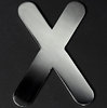 11cm Edelstahl-Beschriftung X