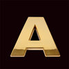 Gold letter A (3cm)