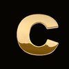 Gold letter C (3cm)