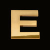 Gold letter E (3cm)