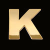 Gold letter K (3cm)