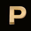 Gold letter P (3cm)