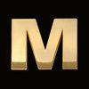Gold letter M (3cm)