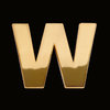 Gold letter W (3cm)