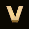 Gold letter V (3cm)