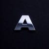 chrome letter A (2cm)