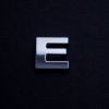 chrome letter E (20mm)